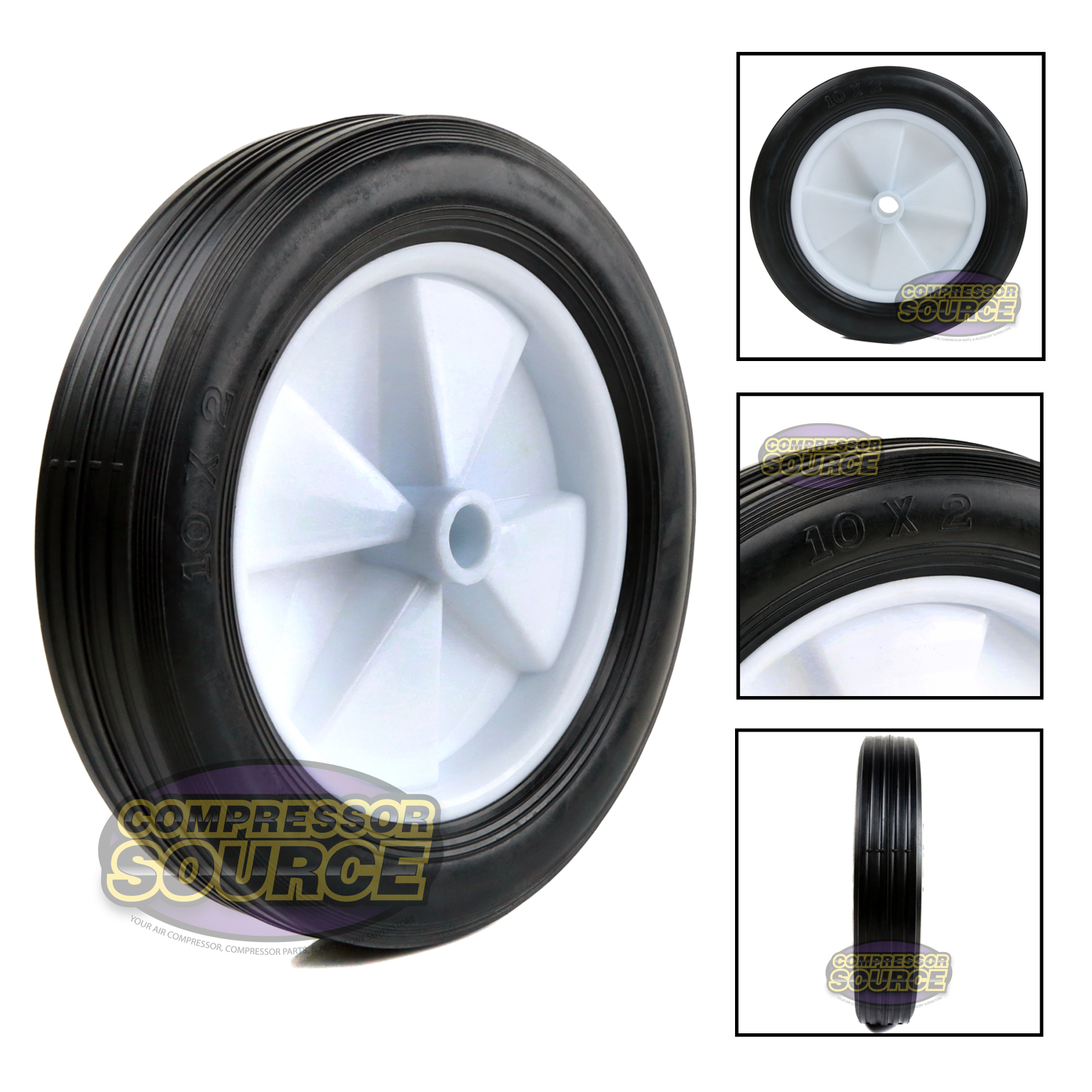 Puma Air Compressor Tank Wheel Assembly Replacement Solid Tire Part